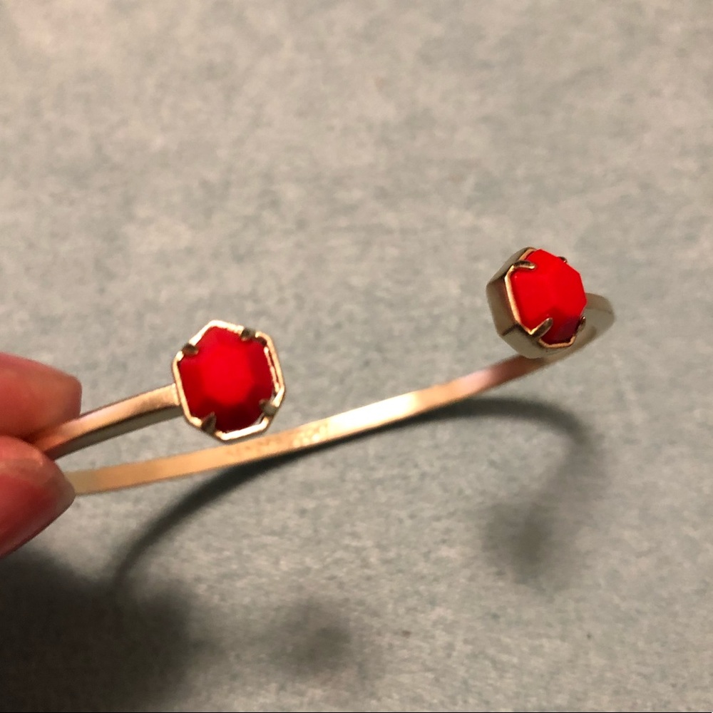 Kendra Scott red and gold Teddy cuff